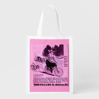 1890s bicycle ad The Racycle Reusable Grocery Bag
