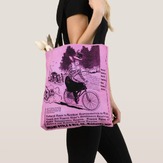 1890s bicycle ad The Racycle Tote Bag