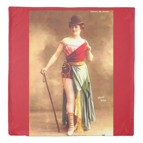 1890s De Clercq entertainer at Casino de Paris Duvet Cover