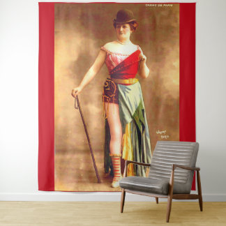 1890s De Clercq entertainer at Casino de Paris Tapestry