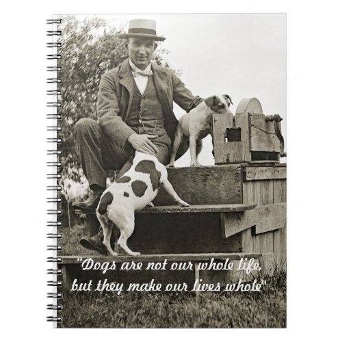 1890s JACK RUSSELL TERRIER DOG MAN LOVE PHOTO Notebook