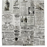1890's Newspaper Ads Victorian Sales Ads SEPIA #3 Shower Curtain