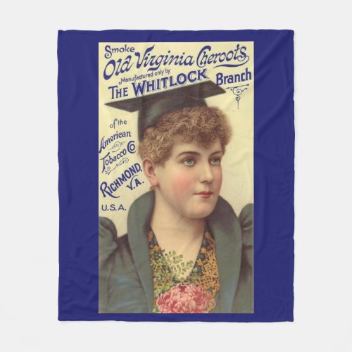  1890s Old Virginia Cheroots ad Fleece Blanket