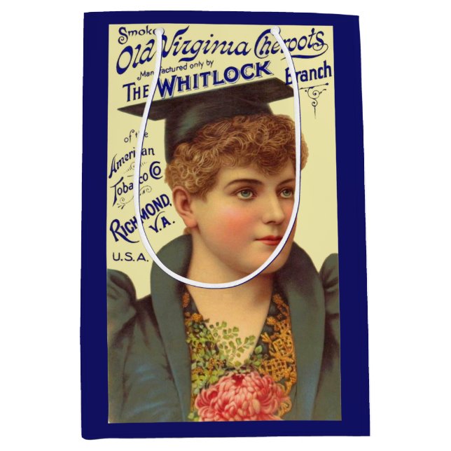 1890s Old Virginia Cheroots ad print Medium Gift Bag (Front)