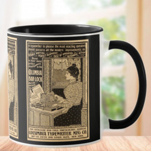 1890's Secretary at Typewriter Mug