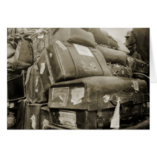 1890's TRAVEL LUGGAGE TEAMSTER WAGON SUITCASE (Front Horizontal)