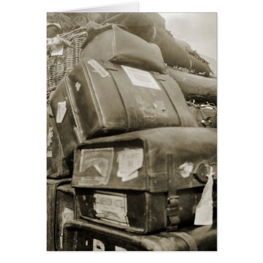 1890's TRAVEL LUGGAGE TEAMSTER WAGON SUITCASE (Front)