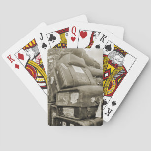 1890's TRAVEL LUGGAGE TEAMSTER WAGON SUITCASE Poker Cards