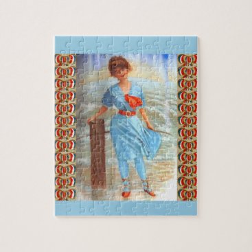 1890s Victorian lady on the beach Jigsaw Puzzle 1890s Victorian lady on the beach Jigsaw Puzzle