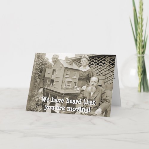 1890s Vintage Photograph House Warming Moving Card