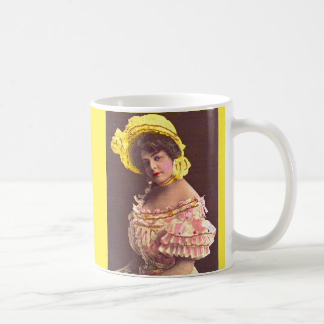 1890s woman in frilly attire coffee mug (Right)