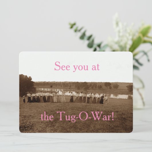 1890's Women Woman Tug-O-War Fox River Elgin IL (Standing Front)