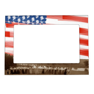 1890's Women Woman Tug-O-War Fox River Elgin IL Magnetic Frame