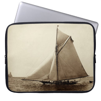 1891 American Yacht at Sea Laptop Sleeve