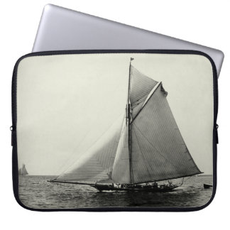 1891 American Yacht at Sea Laptop Sleeve