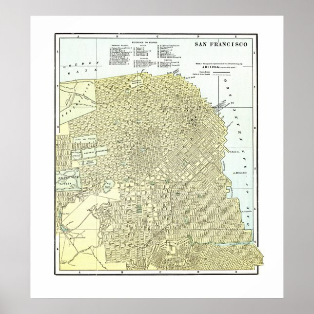 1891 Map of San Francisco - Poster (Front)