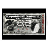 1892 Republican Convention Ticket (Front Horizontal)