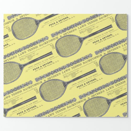 1892 Tennis Racquet Lawn Tennis Sports Sporting  Wrapping Paper