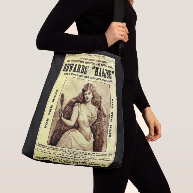 1893 ad for Harlene hair restorer Crossbody Bag (Close Up)