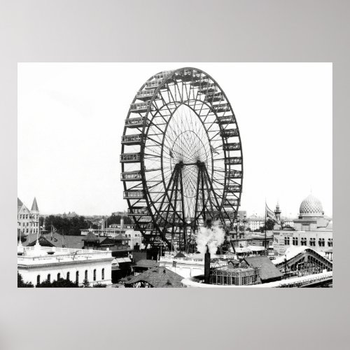 1893 FIRST FERRIS WHEEL - CHICAGO WORLDS FAIR