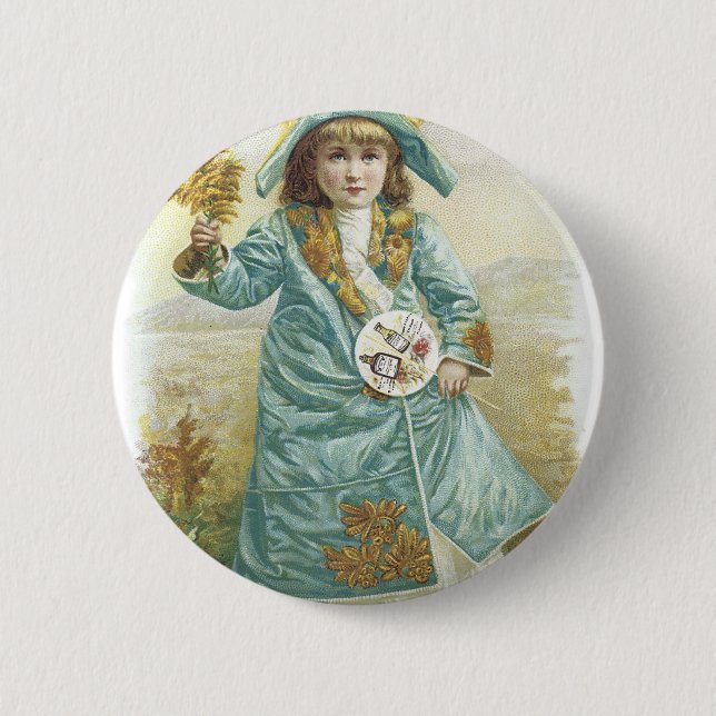 1893 Ladies Perfumed Calendar Hoyt & Co. German Co Pinback Button (Front)