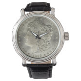 Morgan silver dollar top watch