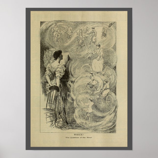1893 Vintage Bicycle Magazine Ad Art Poster (Front)