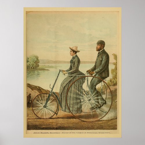 1893 Vintage Bicycle Velocipede Ad Art Print
