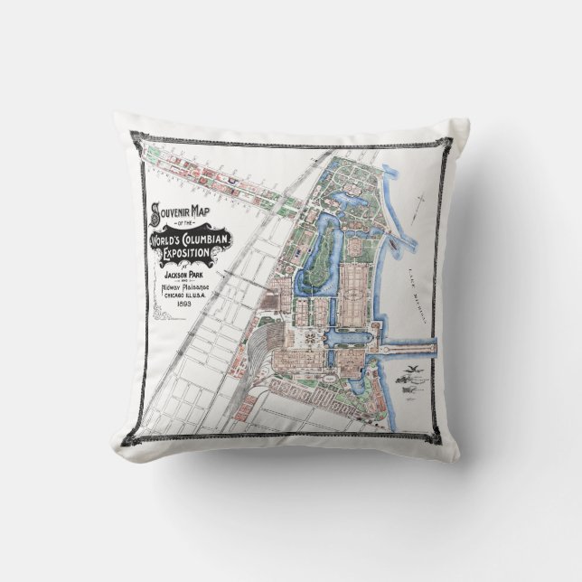1893 World's Columbian Exposition - Throw Pillow (Front)