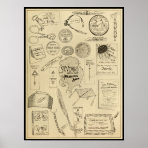 1894 Philadelphia Bicycle Show Ad Art Poster