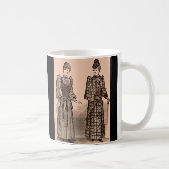 1895 Delineator print ladies coat and dress Coffee Mug (Right)