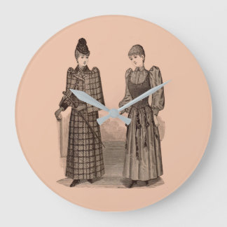 1895 Delineator print ladies coat and dress Large Clock