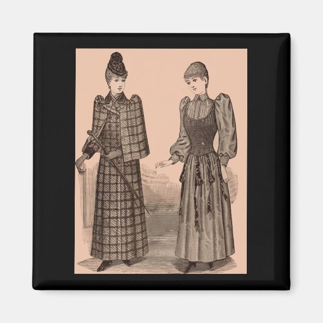 1895 Delineator print ladies coat and dress Magnet (Front)