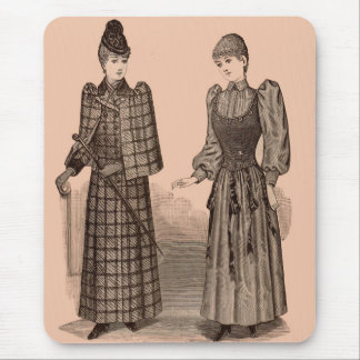 1895 Delineator print ladies coat and dress Mouse Pad