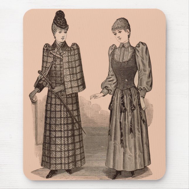 1895 Delineator print ladies coat and dress Mouse Pad (Front)