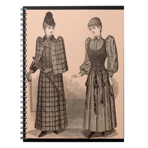 1895 Delineator print ladies coat and dress Notebook