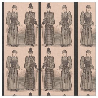 1895 Delineator print ladies coat and dress print Fabric