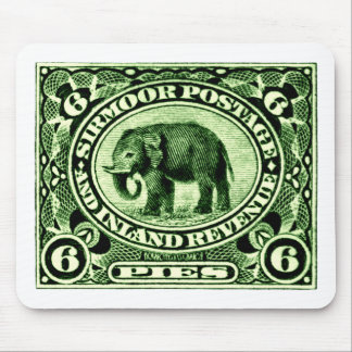 1895 Indian Princely States Elephant Mouse Pad