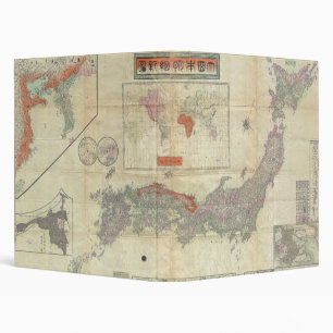 1895 Meiji 28 Japanese Map of Imperial Japan Binder