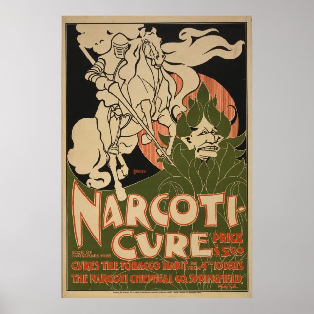 1895 Narcoti-cure Cures the tobacco habit Poster (Front)