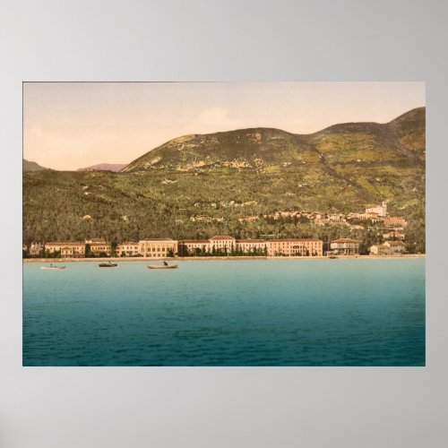 1895 The Grand Hotel Gardone Lake Garda Italy Poster