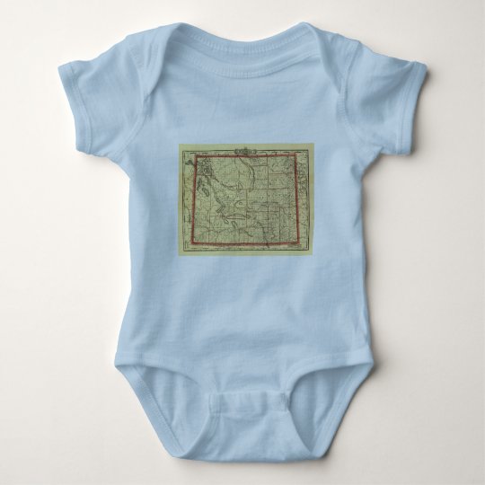 1895 Wyoming Map Baby Bodysuit