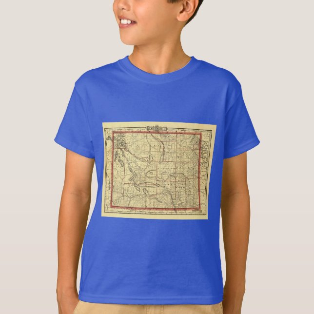 1895 Wyoming Map T-Shirt (Front)