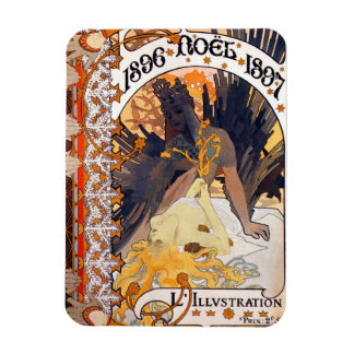 1896 Alphonse Mucha Noel Magnet