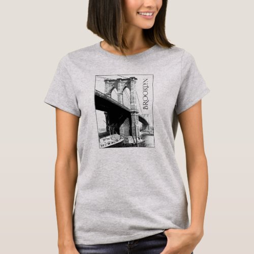 1896 Brooklyn Bridge Vintage T_Shirt