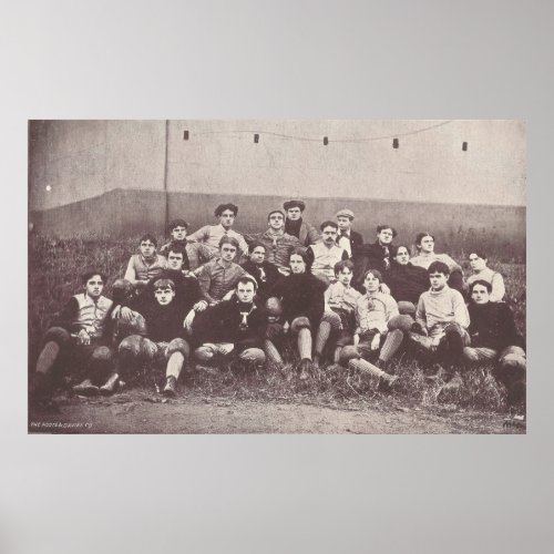 1896 College Football Team Poster