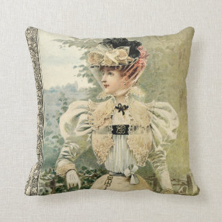 1896 La Nouvelle Mode Throw Pillow