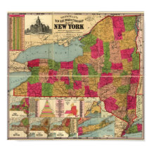 1896 Map of New York's Railroads and Townships