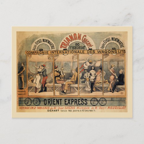 1896 Orient Express musical revue Paris Postcard