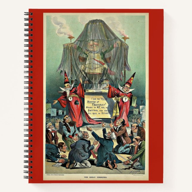 1896 Punch cartoon 'The Great Unknown' Notebook (Front)